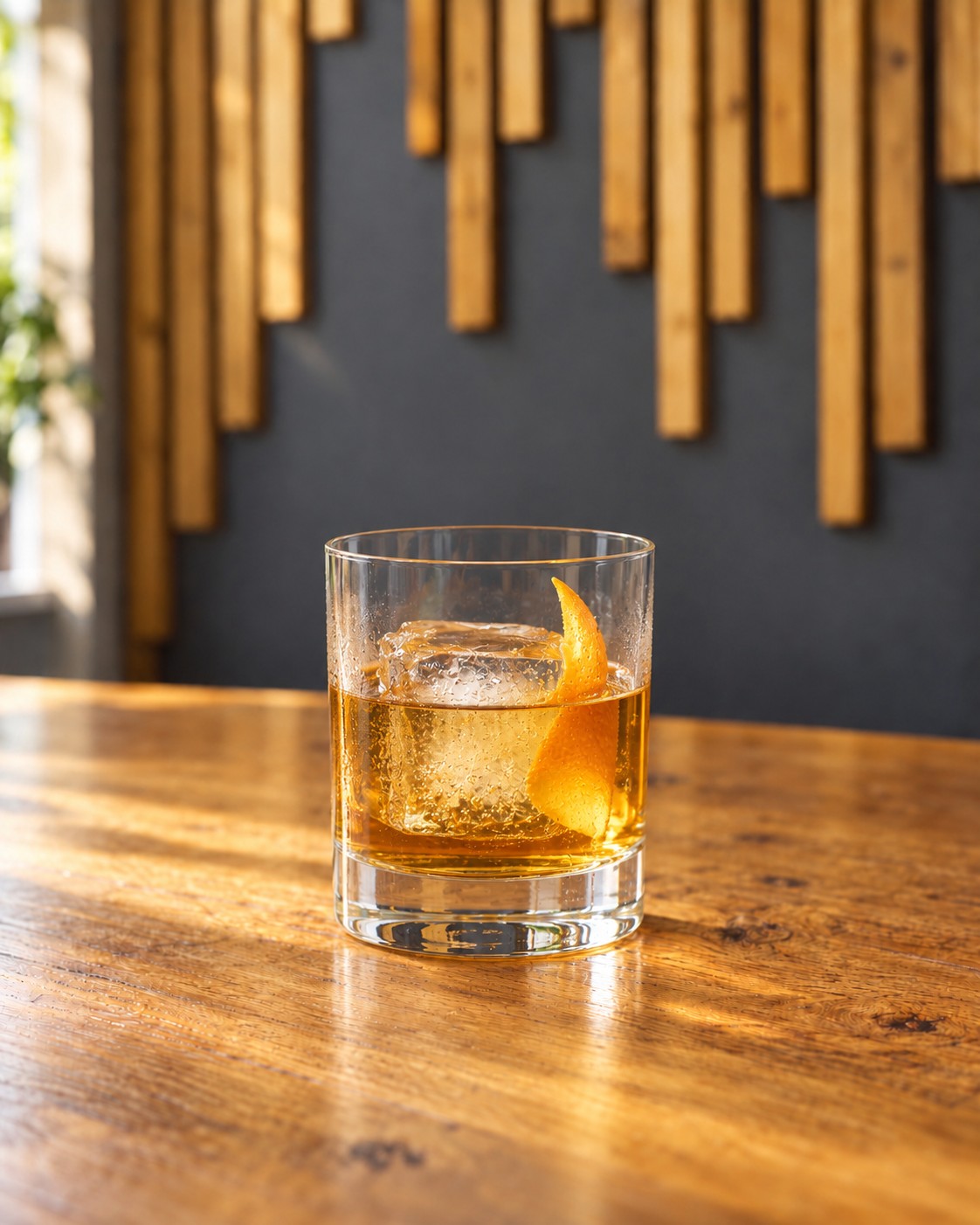 Cask Gin Old Fashioned cocktail served at the Biggar Stillhouse