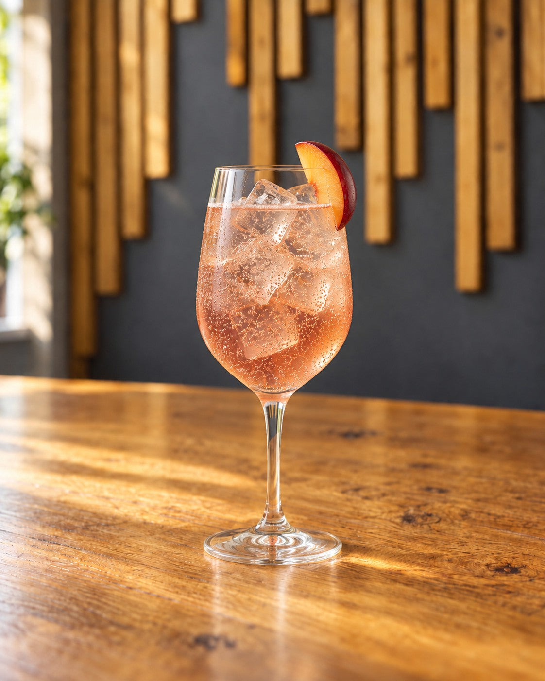 Clyde Valley Plum Spritz cocktail served at the Biggar Stillhouse