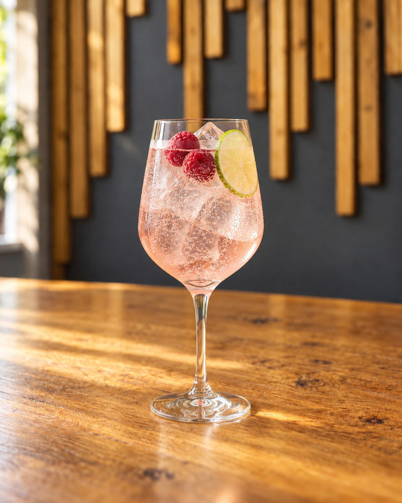 Elderflower & Raspberry Gimlet Spritz