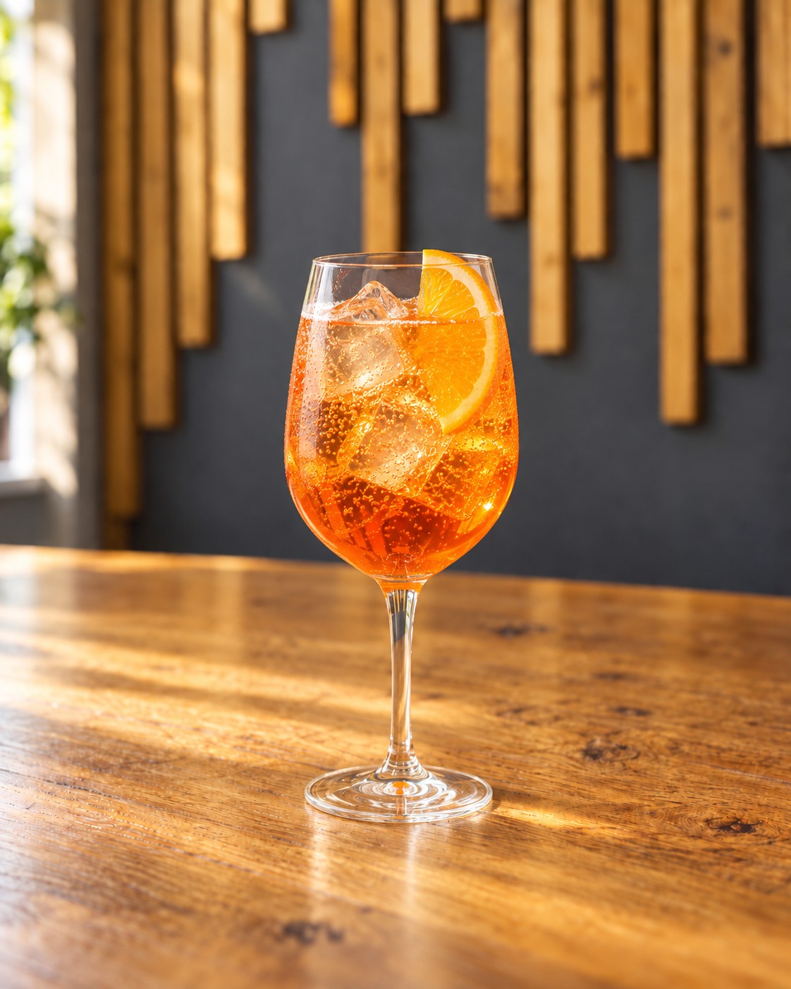 Gin Aperol Spritz cocktail served at the Biggar Stillhouse