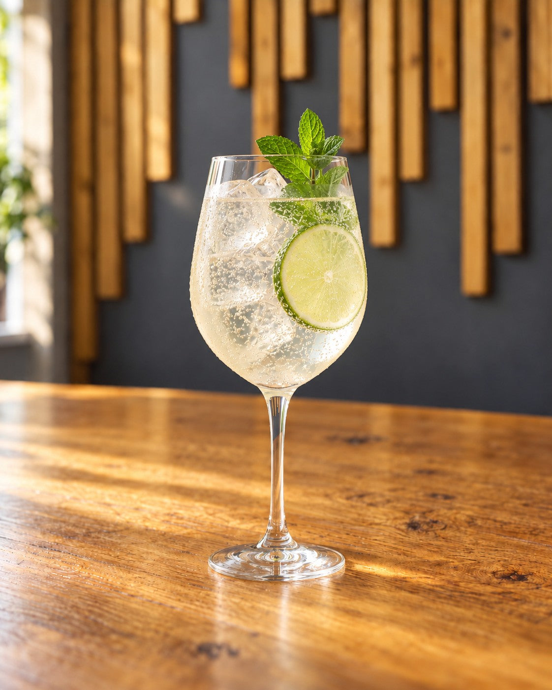 Biggar Hugo Spritz cocktail served at the Biggar Stillhouse