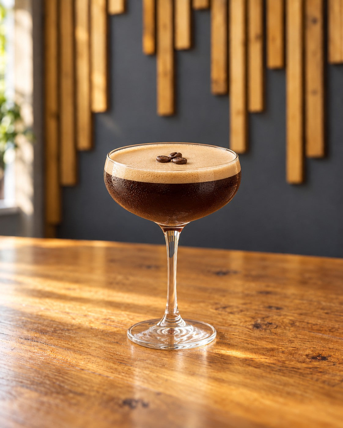 Mocha Espresso Martini cocktail served at the Biggar Stillhouse