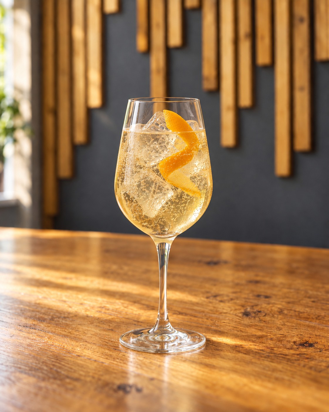 Sherry Cask Spritz cocktail served at the Biggar Stillhouse