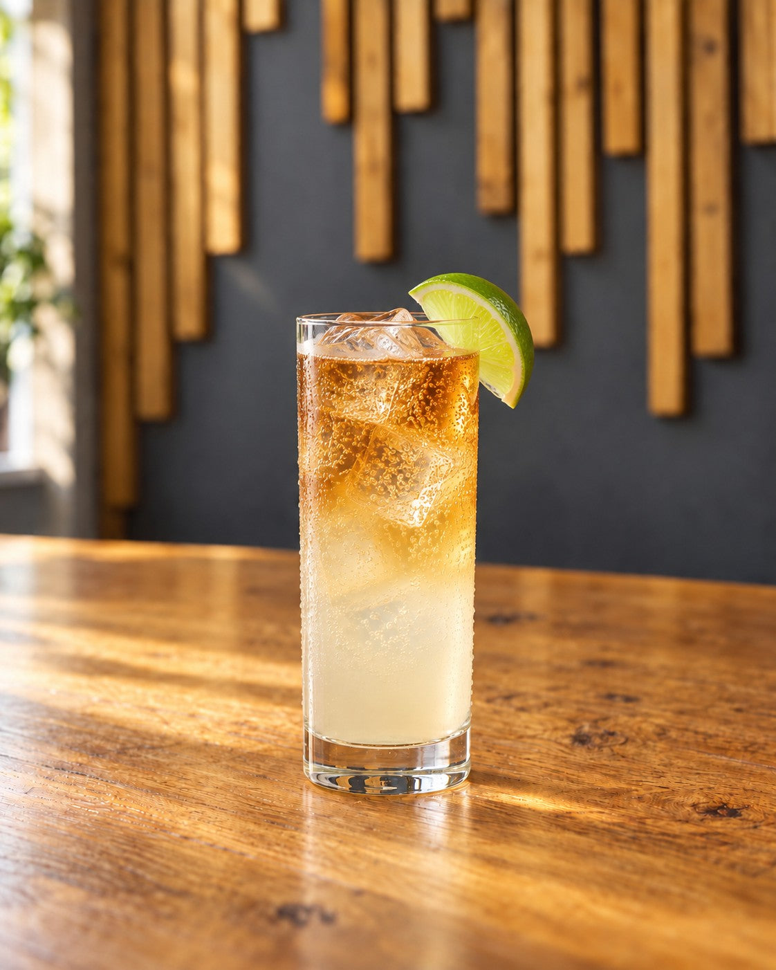 Spiced Rum & Ginger Beer cocktail served at the Biggar Stillhouse