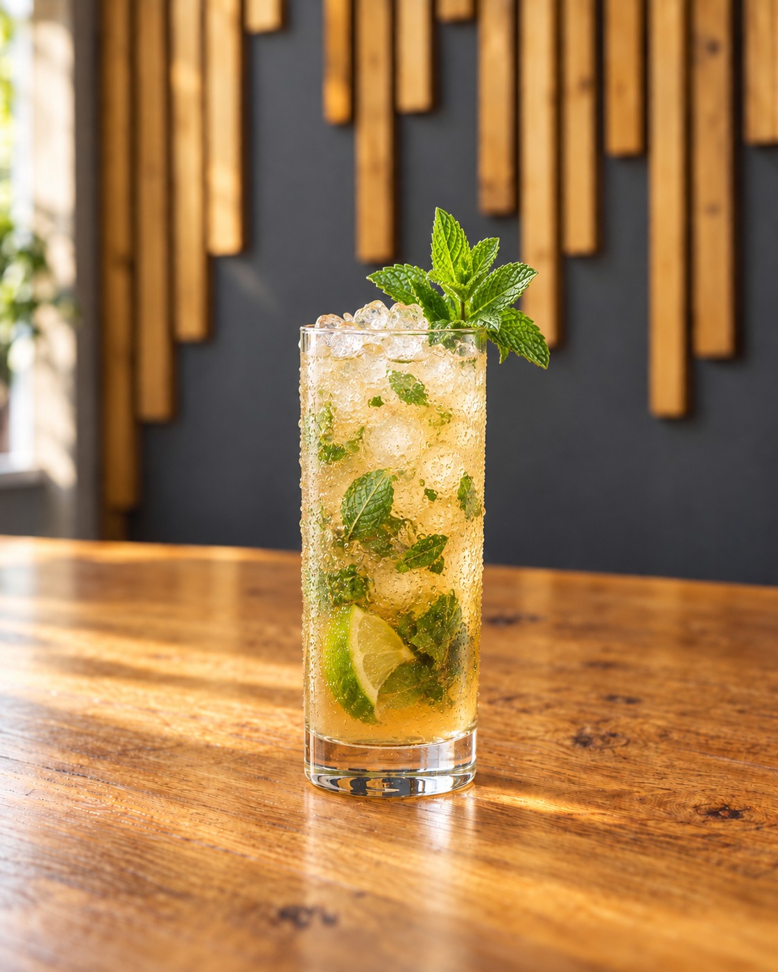 Spiced Rum Mojito cocktail served at the Biggar Stillhouse